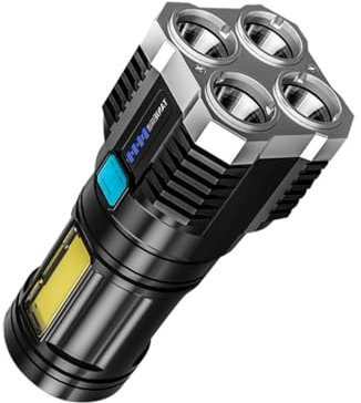 Gadpiparty USB Lade Taschenlampe Tragbar Schwarz Abs mit USB Kabel