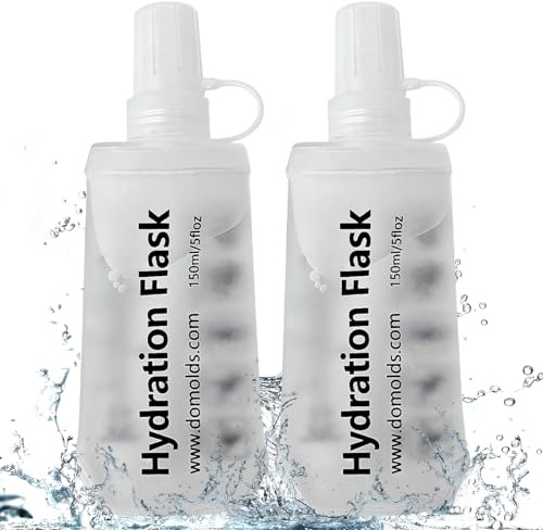 TXSN Lot de 2 gourdes souples de 150 ml en TPU pour course à pied, cyclisme, randonnée, marathon, transparent