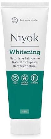 Niyok® Whitening Zahnpasta Mint (75ml) • Remineralisierende Zahnpasta für weiße Zähne • Natürliche Pflege & Frische • Plastikreduzierte Tube • Ohne Fluorid & Vegan