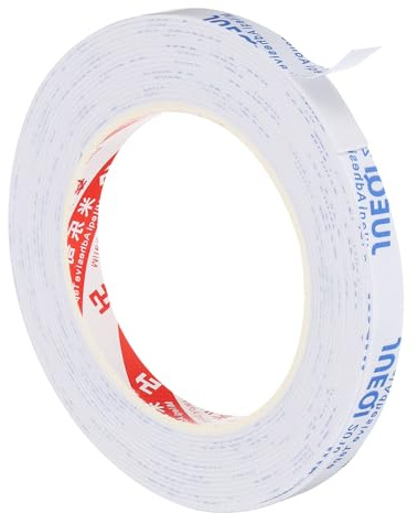 PATIKIL Cinta de Espuma de Sellado 5m/16.4 pies Cinta de Sellado Blanco | de Muebles de Puerta de una Sola Cara, 10mm de Ancho 1mm de Grosor, para Ventanas
