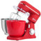 Kitchen in the box Robot Pâtissier, 4.5L+5L 2Bols Robots de Cuisine, 10 Vitesses Batteur Electrique Cuisine, 1300W Pétrin Professionnel avec Fouet, Batteur, Crochet (Rouge)