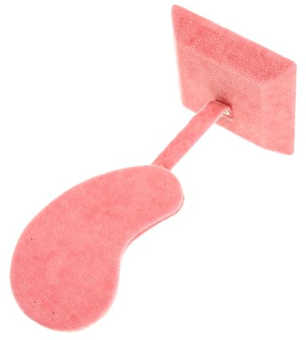 VALICLUD Organizzatore Porta Orecchini in Flanella Rosa a Forma di Orecchio, Supporto Elegante per Esporre e Conservare Orecchini, per Casa e Negozio
