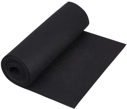 BENECREAT 3m X 30cm Filzstoff Rollen, 1mm Dicker Schwarz Polyester Filzunterlage Zuschneiden Dekoration Filzmatte zum Basteln, Quilten Nähen, Kleider
