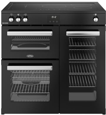 Belling Cookcentre 90cm Electric Induction Range Cooker - Black