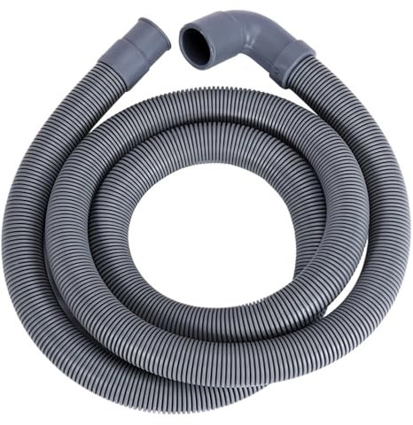LGFMN 1/1.5/2M Washing Machine Dishwasher Drain Waste Hose Waste Outlet Discharge Hose PP Plastic Stretchable Drainage Flexible Hose(100cm)