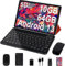 SUAAT 2025 New Tablet 10 Pulgadas Android 13 con 10GB RAM 64GB ROM (TF 1TB), WiFi 6(5G+2.4G), Bluetooth 5.0, Type-C, 6000 mAh, 8MP+5MP, con Funda, Teclado, Mouse,Rojo