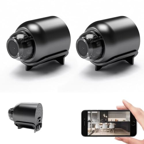 MEIION Festberg Nanolens HD Mini Kamera mit Nachtsicht, 160° Weitwinkel WiFi Überwachungskamera mit Bewegungserkennung für Home Office, Lager und Shop