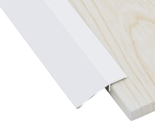 Tira de transición de aluminio para umbral de puerta 40 para suelos de baldosa/madera, tira de unión reductora interior (plata, 120 cm), duradera, fácil de instalar