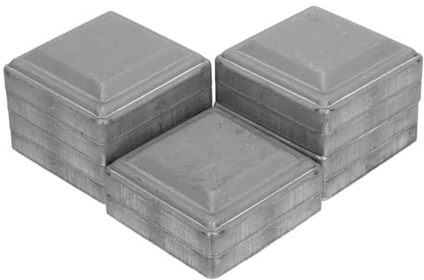Toddmomy Cappucci per Pali Quadrati in Ferro 80X80 MM, Set da 10 Pezzi, Soluzione di Sicurezza per Recinzioni e Percorsi Pedonali, Installazione Semplice