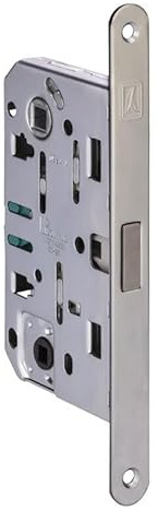 Generico Serratura Magnetica tipo POLARIS - Per porte interne Bonaiti/AGB - Modello DOPPIO QUADRO - foro quadro per chiusura con Nottolino - Front.18x196mm - Entrata 50mm - CROMO OPACO