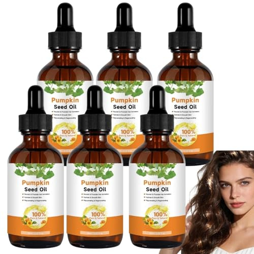 Olio di semi di zucca biologico spremuto a freddo per la cura della pelle, olio per la crescita dei capelli per capelli diradamento idrata pelle, viso, unghie e corpo, favorisce la crescita delle
