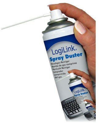 Logilink Druckluft Reiniger Spray (400ml) - Reiniger für unzugängliche Stellen