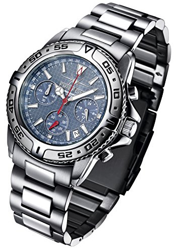 FIREFOX Destroyer FFS01-103 blau Chronograph massiv Edelstahl Sicherheitsschließe Herrenuhr Armbanduhr 10 ATM Prüfdruck