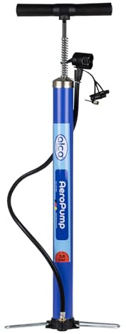 alca® Luftpumpe für Fahrrad 5,6 bar, mit Adaptern für Schlauchventile
