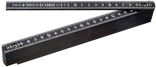 Metrica Glasfaser-Massstab 2 m, schwarz, 18030