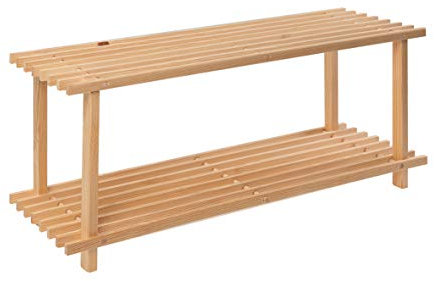 axentia Schuhregal, Tannenholz, holzfarben, ca. 77 x 30 x 26 cm