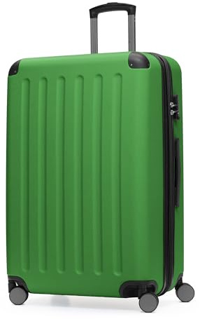 Hauptstadtkoffer Spree - Stor resväska med hårdskal, TSA, 4 dubbla hjul, trolley, rullväska, volymexpansion, 75 cm, 119 liter, grön