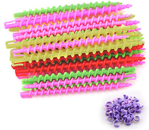 Coobar 35Pcs Plastic Barber Hairdressing Spiral Hair Perm Rod Salon Tool Durable