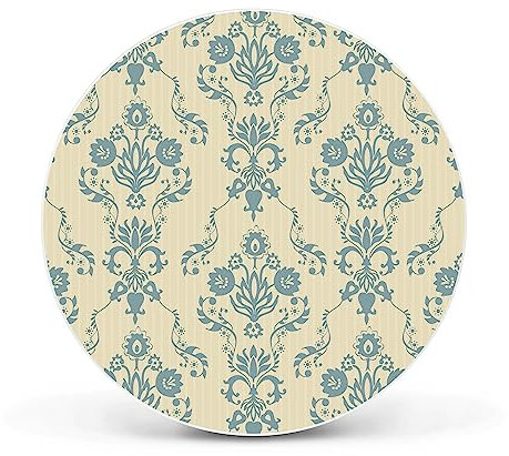 banjado Magnettafel Ø 47cm Weiß - Magnetwand aus Metall - Magnetpinnwand als Memoboard - Pinnwand Magnettafel Küche, Büro, Kinderzimmer inkl. 4 Magnete & Montageset - Nostalgische Stimmung