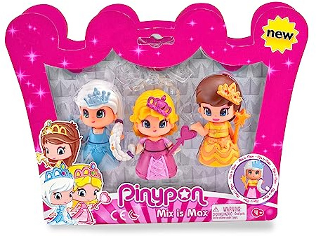PIN Y PON 700014094 Princesas, Purpurina, Pack de 3