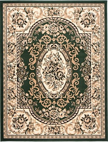 Carpeto Orientteppich Teppich Grün 140 x 200 cm Ornamente Muster Kurzflor Verona Kollektion