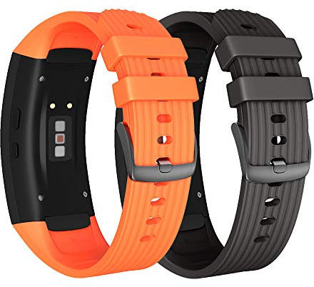 NotoCity Armband für Samsung Gear Fit 2 /Gear Fit 2 Pro, Quick-Fit Silikon Ersatz Armbänder, Mehrfache Farben