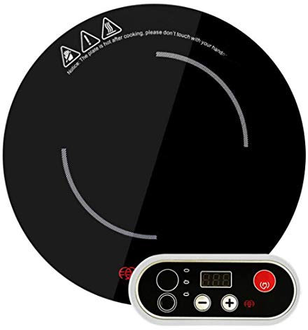 XGHW Cuisinière à Induction Portable Comptoir Brûleur 1200w Intégré Commercial Rond Hot Pot Restaurant Induction Cooker Noir