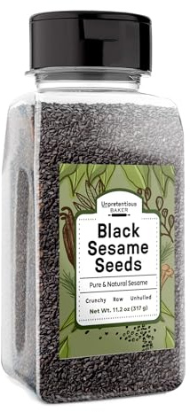 Unpretentious Black Sesame Seeds, Whole, Natural, and Nutty Flavor (11.2 Ounce)