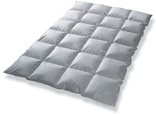 Daunenbettdecke, 4x6 Canada Ultra Warm mit 2,5 cm Steg, 155x220 cm, KÜNSEMÜLLER, Füllung: 90% Daunen 10% Federn, extra warm | Extra warme Daunendecke für höchsten Schlafkomfort im Winter