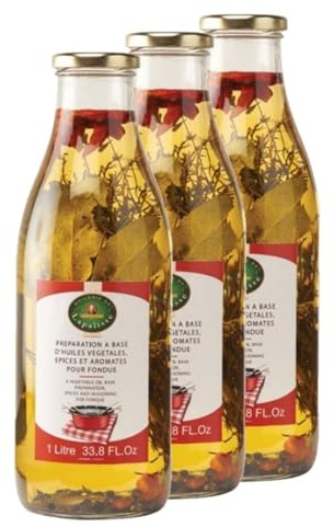 Lote de 3 aceites especiales para fondue – Lapalisse – Botella 1 L