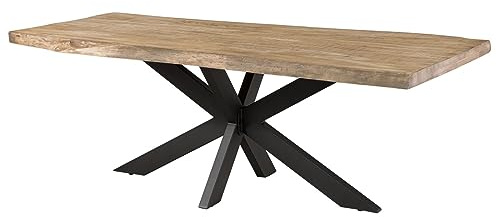 MASSIVMOEBEL24.DE Esstisch Mango beige lackiert Freeform | 180x90x77 cm (BxTxH) 84 kg Modern zerlegt vollmassiv