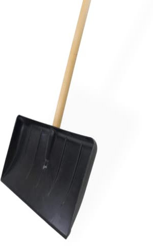 Kunststoff Schneeschieber Schneeschieber Schneeräumer Blattmaße 42x28cm Gesamthöhe 160cm SCHWARZ