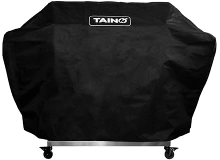 TAINO Abdeckhaube Platinum/Black/YAMARA Gasgrill 6 Brenner Abdeckung Schutzhülle 600D Oxford Gewebe 165x55x105cm (BxTxH)