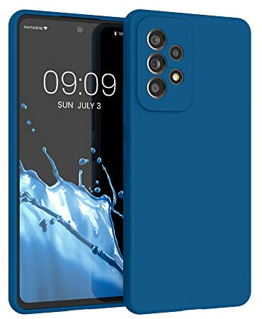 kwmobile Cover per Samsung Galaxy A53 5G Custodia - Back Case per Smartphone in Silicone TPU - Protezione Gommata - blue reef