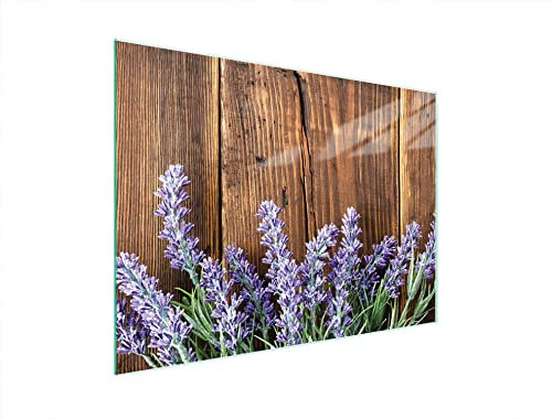 DarHaus Tabla de cortar de cristal, tabla de cocina de vidrio, tabla de vidrio para cortar y servir alimentos, cubierta para la placa de cocina, medidas 40 x 30 cm, LAVANDA