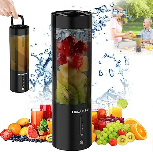 Portable Blender QYCHHJ Upgraded 15Oz Personal Size Blender for Shakes and Smoothies Mini Blender with 6 Blades Mini Mixer Magnetic charging for Baby Food,Gym,Mothers Day