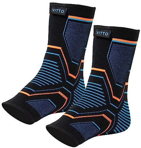 VITTO Supporto per Caviglia per Distorsione, Artrite, Dolore Articolare, Stiramenti, Lesioni alla Caviglia, Recupero, Riabilitazione, Sport, Basket - Fascia di Compressione Multi-Zona(XL)