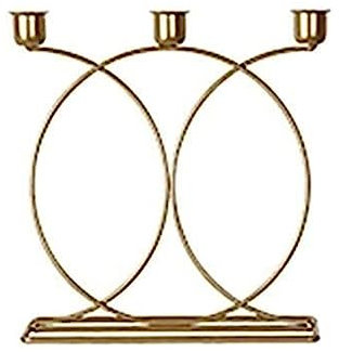 Kerzenständer for Tisch im nordischen Stil, 3D-Kerzenständer, Metall, Hochzeitsdekoration, Kandelaber, Abendessen, Heimdekoration, Teelicht (Golden) Tischdeko