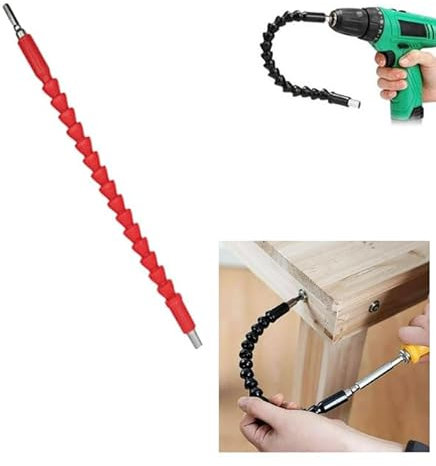 Flexible Welle Bohrmaschine Bohrer-Verlängerung Flexibler Bohraufsatz Bohrerverlaengerung um die Ecke Schrauber für Elektrische Bohrmaschinen (Rosa)