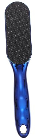 Handliche Fußpflegefeile 360 Grad für Hornhautpflege Blau | Abs Edelstahl, Ergonomischer Griff, Leicht zu Reinigen, für Zuhause und Pediküre Salons