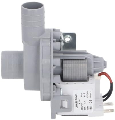 Nimomo Motor de bomba de lavadora, 30W 0.2A 20LPM Bobina de Cobre Potente Motor de Bomba para Lavadora de Alta Eficiencia AC220-240V