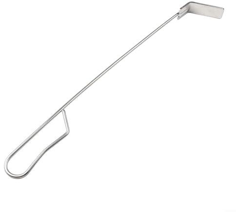 Râteau à cendres de 45,7 cm pour cheminée, poêle à bois, four à pizza, nettoyeur de barbecue en acier inoxydable, grattoir de tisonnier, pour Kamado, Grills Vision