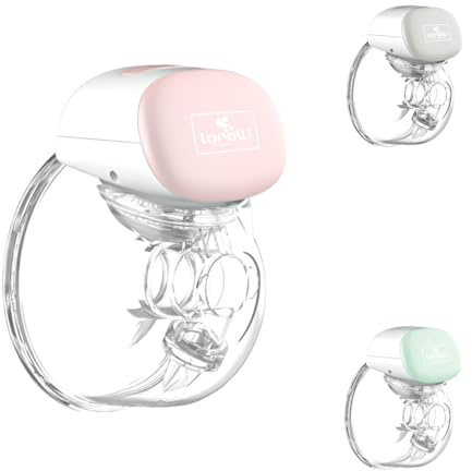 Lorelli elektrische Milchpumpe Hands free 240ml USB Touchscreen 3 Modi 10 Stufen rosa