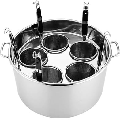 CCKUYT Cuocipasta Multifunzionale con divisore e scolapasta, pentola in Acciaio Inossidabile per Cucina Domestica, Ristorante, pentola per Cottura Commerciale