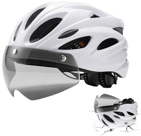 Cascos de equitación,Cascos de bicicleta de montaña | Cascos de bicicleta con luz trasera Recargable | de, Cascos ajustables y transpirables para Hombres Mujeres de Carretera, MTB