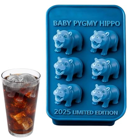 Ice Molds – 6 Cavity Hippo Kitchen Gadget, Flexible Ice Maker | Beverage Freezing Mold Set, Reutilizable Silicona Cube Tray With Easy Release Design For Cocktails Tea Coffee Home Camping Party