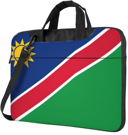 BOAIHH Sac léger pour ordinateur portable avec drapeau de la Namibie imprimé beau et simple pour les voyages d'affaires au bureau, Noir , 15.6 inch