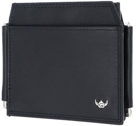 Golden Head Leder Geldklammer Kartenhalter Polo RFID Protect Clip-Scheintasche 1923 Schwarz