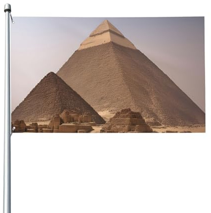 Bandiera decorativa con piramidi d'Egitto, 9 x 1,5 m, per giardino, cortile, decorazione per feste per interni ed esterni