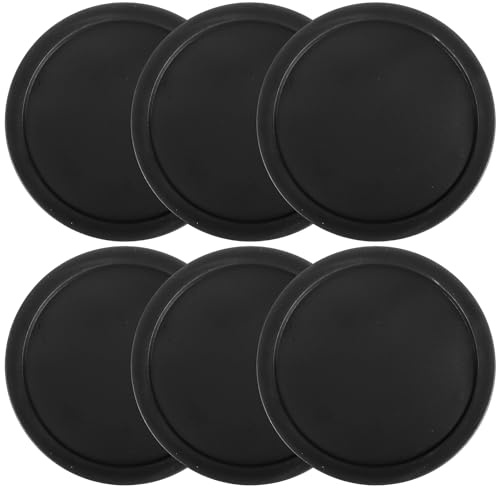 Air Hockey Pucks, 6 Pack Full Size Replacement Pucks, 3 1/4 Inches Diameter, Plastic Material for Game Tables Equipment Accessories